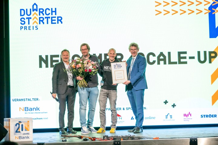 Die 3. Platzierten der Kategorie Newcomer/Scale-Up: Hero Software